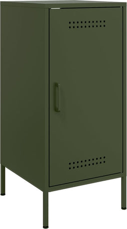 vidaXL - Dressoir - 36x39x79 - cm - staal - olijfgroen