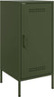 vidaXL - Dressoir - 36x39x79 - cm - staal - olijfgroen