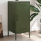 vidaXL - Dressoir - 36x39x79 - cm - staal - olijfgroen