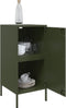 vidaXL - Dressoir - 36x39x79 - cm - staal - olijfgroen