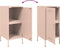 vidaXL - Dressoir - 36x39x79 - cm - staal - roze