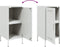 vidaXL - Dressoir - 36x39x79 - cm - staal - wit