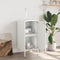 vidaXL - Dressoir - 36x39x79 - cm - staal - wit