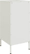 vidaXL - Dressoir - 36x39x79 - cm - staal - wit