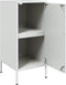 vidaXL - Dressoir - 36x39x79 - cm - staal - wit