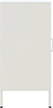 vidaXL - Dressoir - 36x39x79 - cm - staal - wit