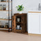 vidaXL - Dressoir - 37,5x35,5x67,5 - cm - bewerkt - hout - gerookt - eikenkleurig