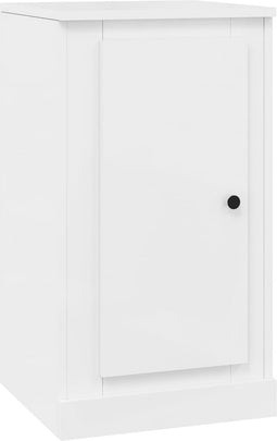 vidaXL - Dressoir - 37,5x35,5x67,5 - cm - bewerkt - hout - hoogglans - wit