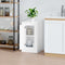 vidaXL - Dressoir - 37,5x35,5x67,5 - cm - bewerkt - hout - hoogglans - wit