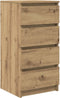 vidaXL - Dressoir - 37,5x35x76 - cm - bewerkt - hout - artisanaal - eikenkleurig