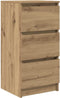 vidaXL - Dressoir - 37,5x35x76 - cm - bewerkt - hout - artisanaal - eikenkleurig