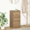 vidaXL - Dressoir - 37,5x35x76 - cm - bewerkt - hout - artisanaal - eikenkleurig
