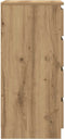 vidaXL - Dressoir - 37,5x35x76 - cm - bewerkt - hout - artisanaal - eikenkleurig