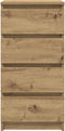 vidaXL - Dressoir - 37,5x35x76 - cm - bewerkt - hout - artisanaal - eikenkleurig