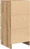 vidaXL - Dressoir - 37,5x35x76 - cm - bewerkt - hout - artisanaal - eikenkleurig