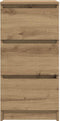 vidaXL - Dressoir - 37,5x35x76 - cm - bewerkt - hout - artisanaal - eikenkleurig