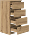 vidaXL - Dressoir - 37,5x35x76 - cm - bewerkt - hout - artisanaal - eikenkleurig