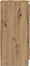 vidaXL - Dressoir - 37,5x35x76 - cm - bewerkt - hout - artisanaal - eikenkleurig