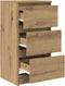 vidaXL - Dressoir - 37,5x35x76 - cm - bewerkt - hout - artisanaal - eikenkleurig