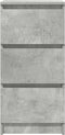 vidaXL - Dressoir - 37,5x35x76 - cm - bewerkt - hout - betongrijs
