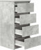 vidaXL - Dressoir - 37,5x35x76 - cm - bewerkt - hout - betongrijs