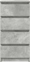 vidaXL - Dressoir - 37,5x35x76 - cm - bewerkt - hout - betongrijs