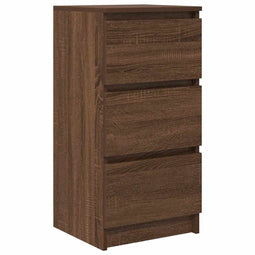 vidaXL - Dressoir - 37,5x35x76 - cm - bewerkt - hout - bruin - eikenkleurig