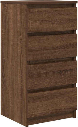 vidaXL - Dressoir - 37,5x35x76 - cm - bewerkt - hout - bruin - eikenkleurig