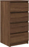 vidaXL - Dressoir - 37,5x35x76 - cm - bewerkt - hout - bruin - eikenkleurig