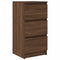 vidaXL - Dressoir - 37,5x35x76 - cm - bewerkt - hout - bruin - eikenkleurig