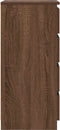 vidaXL - Dressoir - 37,5x35x76 - cm - bewerkt - hout - bruin - eikenkleurig
