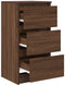 vidaXL - Dressoir - 37,5x35x76 - cm - bewerkt - hout - bruin - eikenkleurig
