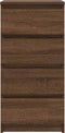vidaXL - Dressoir - 37,5x35x76 - cm - bewerkt - hout - bruin - eikenkleurig