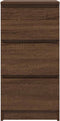 vidaXL - Dressoir - 37,5x35x76 - cm - bewerkt - hout - bruin - eikenkleurig
