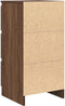 vidaXL - Dressoir - 37,5x35x76 - cm - bewerkt - hout - bruin - eikenkleurig