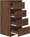 vidaXL - Dressoir - 37,5x35x76 - cm - bewerkt - hout - bruin - eikenkleurig