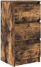 vidaXL - Dressoir - 37,5x35x76 - cm - bewerkt - hout - gerookt - eikenkleurig