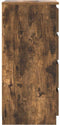 vidaXL - Dressoir - 37,5x35x76 - cm - bewerkt - hout - gerookt - eikenkleurig