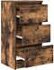vidaXL - Dressoir - 37,5x35x76 - cm - bewerkt - hout - gerookt - eikenkleurig