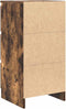 vidaXL - Dressoir - 37,5x35x76 - cm - bewerkt - hout - gerookt - eikenkleurig