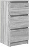 vidaXL - Dressoir - 37,5x35x76 - cm - bewerkt - hout - grijs - sonoma - eikenkleurig