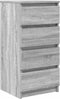 vidaXL - Dressoir - 37,5x35x76 - cm - bewerkt - hout - grijs - sonoma - eikenkleurig