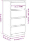vidaXL - Dressoir - 37,5x35x76 - cm - bewerkt - hout - grijs - sonoma - eikenkleurig