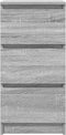 vidaXL - Dressoir - 37,5x35x76 - cm - bewerkt - hout - grijs - sonoma - eikenkleurig