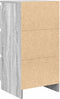 vidaXL - Dressoir - 37,5x35x76 - cm - bewerkt - hout - grijs - sonoma - eikenkleurig
