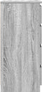 vidaXL - Dressoir - 37,5x35x76 - cm - bewerkt - hout - grijs - sonoma - eikenkleurig