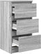 vidaXL - Dressoir - 37,5x35x76 - cm - bewerkt - hout - grijs - sonoma - eikenkleurig