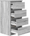 vidaXL - Dressoir - 37,5x35x76 - cm - bewerkt - hout - grijs - sonoma - eikenkleurig