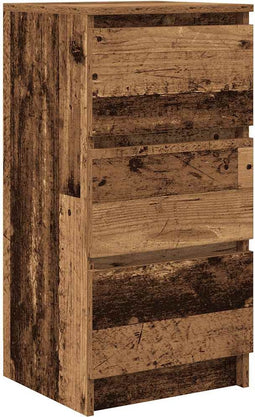vidaXL - Dressoir - 37,5x35x76 - cm - bewerkt - hout - oud - houtkleurig