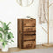 vidaXL - Dressoir - 37,5x35x76 - cm - bewerkt - hout - oud - houtkleurig